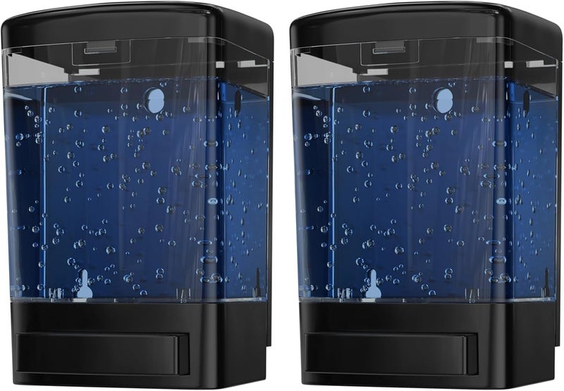 EnBath Commercial Soap Dispenser Wall Mount for Bathroom (2-Pack), Wall Mounted Hand Soap/Sanitizer Dispenser for Home or Business (Black), by - Image 1
